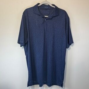 Peter Millar Polo Mens XL Blue Excellent Crown Crafted Performance Stretch Print